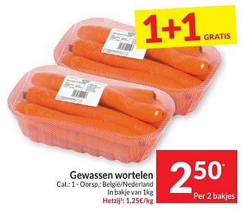 Promoties Gewassen wortelen - Huismerk - Intermarche - Geldig van 30/04/2024 tot 05/05/2024 bij Intermarche