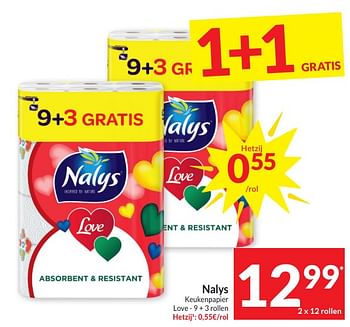 Promotions Keukenpapier love - Nalys - Valide de 30/04/2024 à 05/05/2024 chez Intermarche
