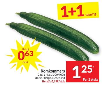Promotions Komkommers - Produit maison - Intermarche - Valide de 30/04/2024 à 05/05/2024 chez Intermarche