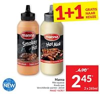 Promoties Mini squeeze koude saus - Manna - Geldig van 30/04/2024 tot 05/05/2024 bij Intermarche