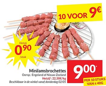 Promoties Minilamsbrochettes - Huismerk - Intermarche - Geldig van 30/04/2024 tot 05/05/2024 bij Intermarche
