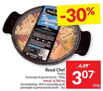 Promoties Paella gemengd of gemarineerd - Royal Chef - Geldig van 30/04/2024 tot 05/05/2024 bij Intermarche