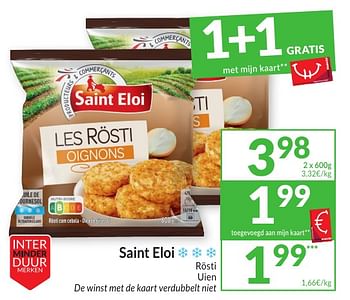 Promotions Rösti uien - Saint Eloi - Valide de 30/04/2024 à 05/05/2024 chez Intermarche