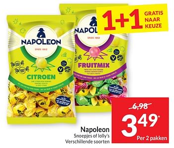 Promotions Snoepjes of lolly`s - Napoleon - Valide de 30/04/2024 à 05/05/2024 chez Intermarche
