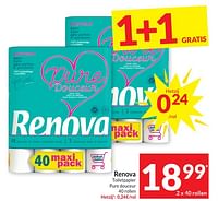 Promoties Toiletpapier pure douceur - Renova - Geldig van 30/04/2024 tot 05/05/2024 bij Intermarche
