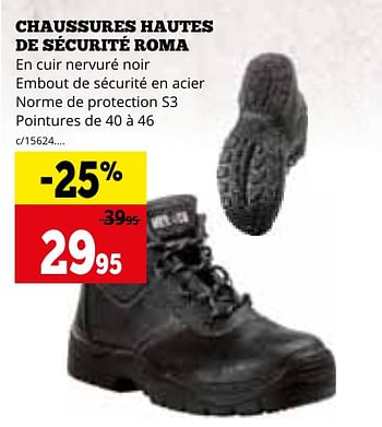 Promotions Chaussures hautes de sécurité roma - Herock - Valide de 29/04/2024 à 02/06/2024 chez Dema