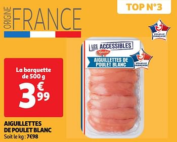 Promotions Aiguillettes de poulet blanc - Le Gaulois - Valide de 30/04/2024 à 05/05/2024 chez Auchan Ronq
