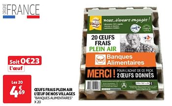 Promoties Oeufs frais plein air l`oeuf de nos villages - L'Oeuf De Nos Villages - Geldig van 30/04/2024 tot 06/05/2024 bij Auchan