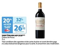 Promoties Saint émilion aop 2018 château de pressac - Rode wijnen - Geldig van 30/04/2024 tot 06/05/2024 bij Auchan