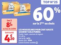 Les mousselines pour chat adulte gourmet gold purina-Purina