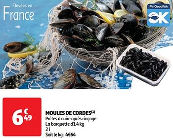 Promoties Moules de cordes - Huismerk - Auchan - Geldig van 30/04/2024 tot 05/05/2024 bij Auchan
