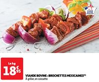 Viande bovine brochettes mexicaines-Huismerk - Auchan