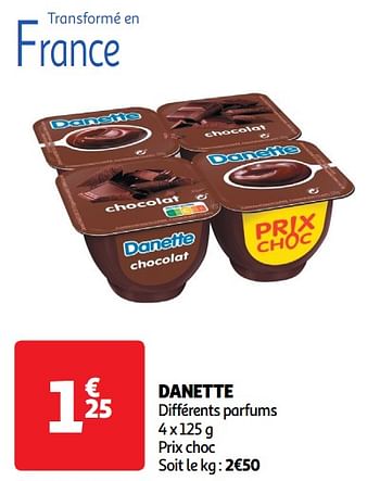 Promotions Danette - Danone - Valide de 30/04/2024 à 05/05/2024 chez Auchan Ronq
