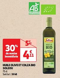Huile olive et colza bio soleou-Soléou
