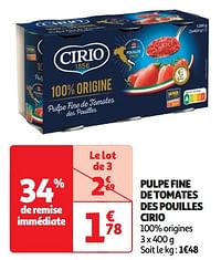 Pulpe fine de tomates des pouilles cirio-CIRIO