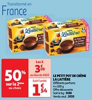 Promoties Le petit pot de crème la laitière - La Laitiere - Geldig van 30/04/2024 tot 05/05/2024 bij Auchan