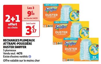 Promoties Recharges plumeaux attrape-poussière duster swiffer - Swiffer - Geldig van 30/04/2024 tot 05/05/2024 bij Auchan