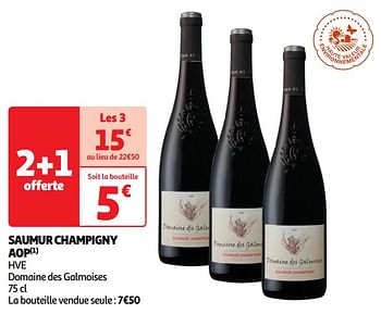 Promotions Saumur champigny aop hve domaine des galmoises - Vins rouges - Valide de 30/04/2024 à 05/05/2024 chez Auchan Ronq