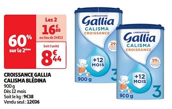 Promoties Croissance gallia calisma blédina - Gallia - Geldig van 30/04/2024 tot 05/05/2024 bij Auchan