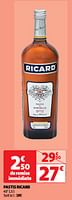 Promotions Pastis ricard - Ricard - Valide de 30/04/2024 à 05/05/2024 chez Auchan Ronq
