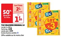 Promotions Tuc crackers original lu - Lu - Valide de 30/04/2024 à 05/05/2024 chez Auchan Ronq