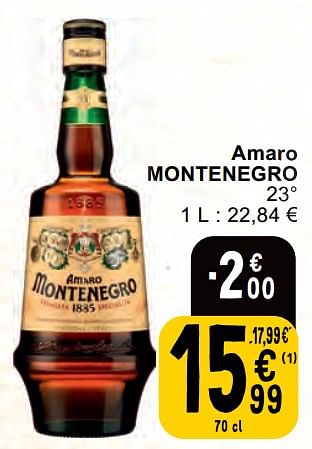 Promoties Amaro montenegro - Amaro Montenegro - Geldig van 30/04/2024 tot 06/05/2024 bij Cora