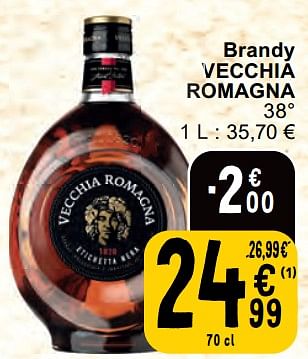 Promotions Brandy vecchia romagna - Vecchia romagna - Valide de 30/04/2024 à 06/05/2024 chez Cora