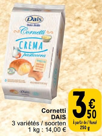 Promotions Cornetti dais - Dais - Valide de 30/04/2024 à 06/05/2024 chez Cora