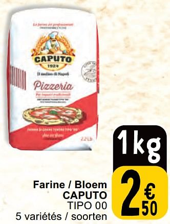 Promoties Farine - bloem caputo tipo 00 - Caputo - Geldig van 30/04/2024 tot 06/05/2024 bij Cora