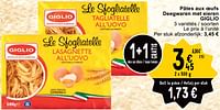 Promotions Pâtes aux oeufs deegwaren met eieren giglio - Giglio - Valide de 30/04/2024 à 06/05/2024 chez Cora