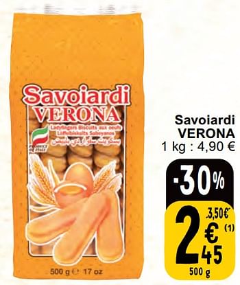 Promoties Savoiardi verona - Verona - Geldig van 30/04/2024 tot 06/05/2024 bij Cora