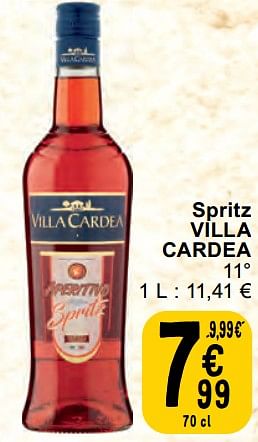 Promotions Spritz villa cardea - Villa Cardea - Valide de 30/04/2024 à 06/05/2024 chez Cora