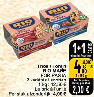 Promotions Thon - tonijn rio mare for pasta - Rio Mare - Valide de 30/04/2024 à 06/05/2024 chez Cora