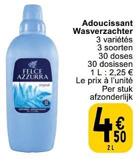 Promotions Adoucissant wasverzachter - Felce Azzurra - Valide de 30/04/2024 à 06/05/2024 chez Cora
