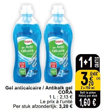 Promotions Gel anticalcaire - antikalk gel cora - Produit maison - Cora - Valide de 30/04/2024 à 06/05/2024 chez Cora