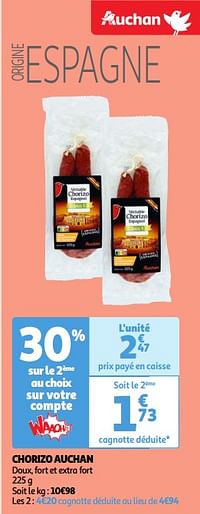 Chorizo auchan-Huismerk - Auchan