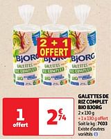 Promoties Galettes de riz complet bio bjorg - Bjorg - Geldig van 30/04/2024 tot 06/05/2024 bij Auchan