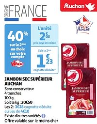 Jambon sec supérieur auchan-Huismerk - Auchan
