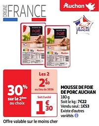 Mousse de foie de porc auchan-Huismerk - Auchan