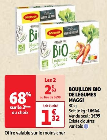 Promoties Bouillon bio de légumes maggi - MAGGI - Geldig van 30/04/2024 tot 06/05/2024 bij Auchan