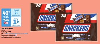 Promotions Snickers minis - Snickers - Valide de 30/04/2024 à 06/05/2024 chez Auchan Ronq