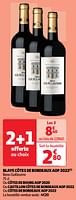 Promoties Blaye côtes de bordeaux aop 2022 - Rode wijnen - Geldig van 30/04/2024 tot 06/05/2024 bij Auchan