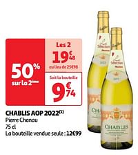 Chablis aop 2022 pierre chanau-Witte wijnen