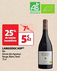 Languedoc aop bio devois des agneaux rouge, blanc, rosé-Rode wijnen