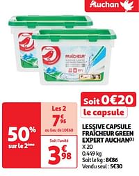 Lessive capsule fraîcheur green expert auchan-Huismerk - Auchan