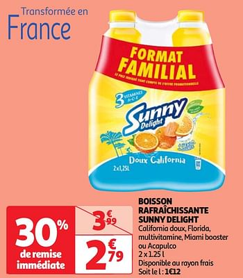 Promotions Boisson rafraîchissante sunny delight - Sunny Delight - Valide de 30/04/2024 à 06/05/2024 chez Auchan Ronq