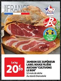 Jambon sec supérieur label rouge filière auchan-Huismerk - Auchan
