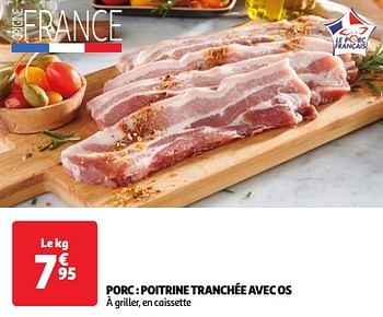 Promoties Porc : poitrine tranchée avec os - Huismerk - Auchan - Geldig van 30/04/2024 tot 06/05/2024 bij Auchan