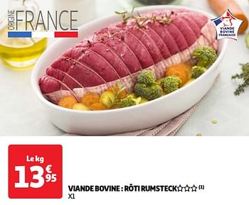Promotions Viande bovine : rôti rumsteck - Produit Maison - Auchan Ronq - Valide de 30/04/2024 à 06/05/2024 chez Auchan Ronq