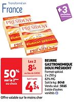 Promoties Beurre gastronomique doux président - Président - Geldig van 30/04/2024 tot 06/05/2024 bij Auchan